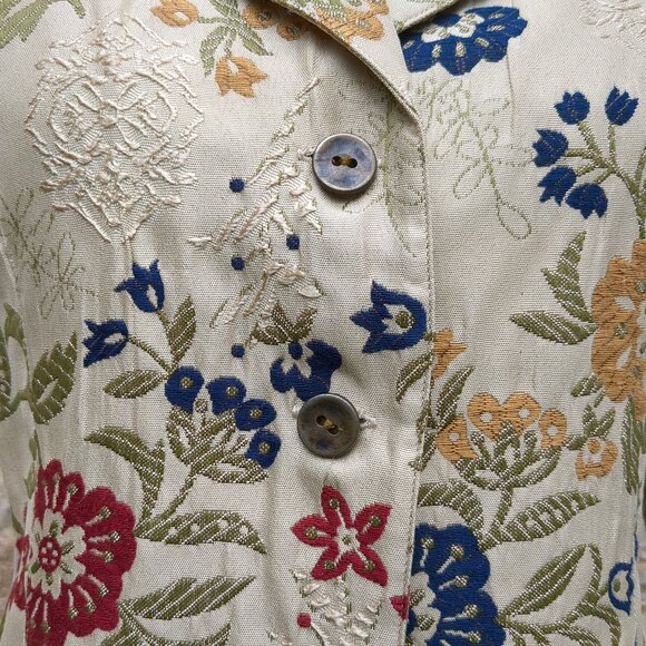 Alfred Dunner Floral Embroidered Blazer - Picture 5 of 10